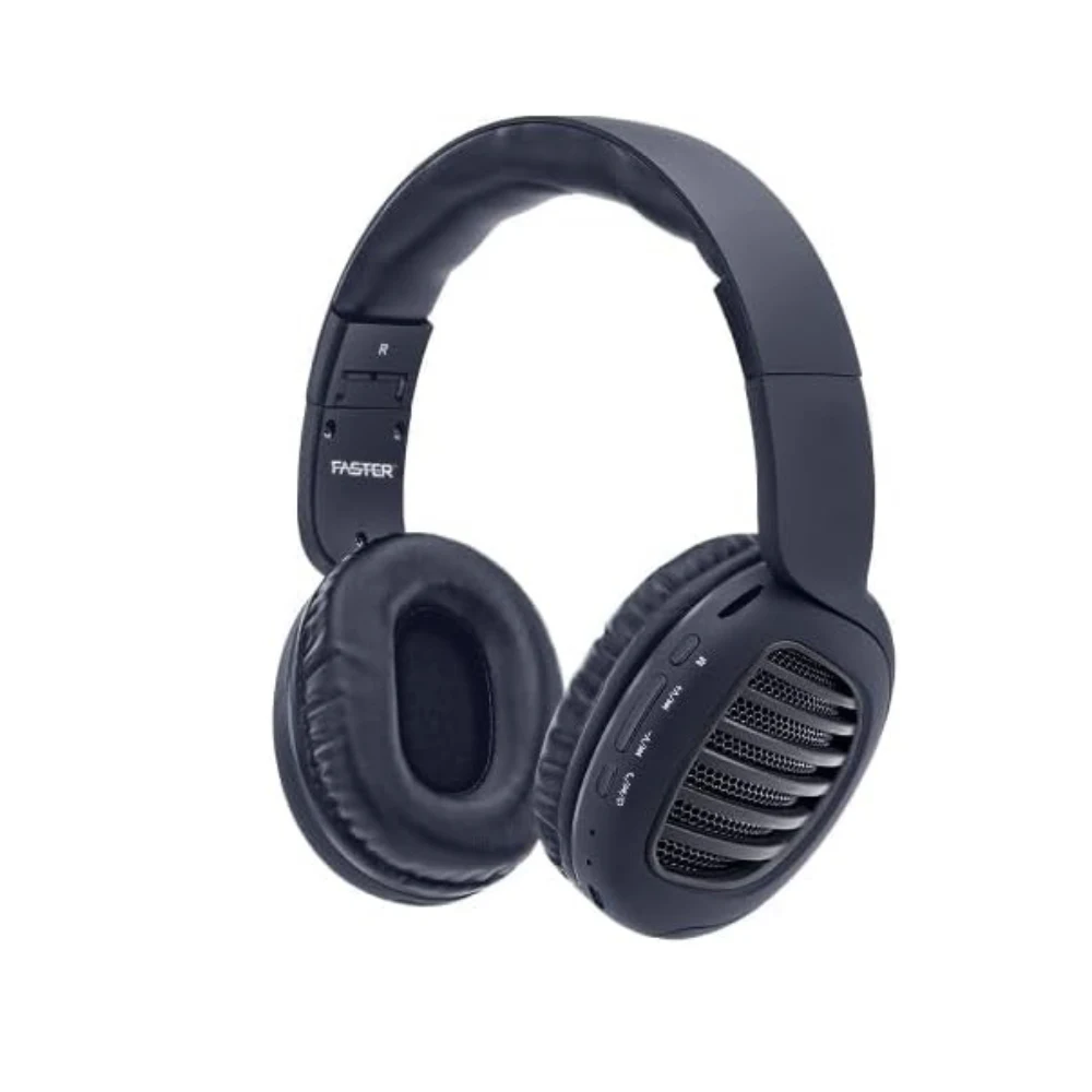 Faster S4 OnEar Headphones Wireless Pure Bass Sound - Foldable Wireless Headphones 5.0 Bluetooth Headphones 10Hrs Playtime- Over Ear Headphones with Voice Assistant Bluetooth Earphones