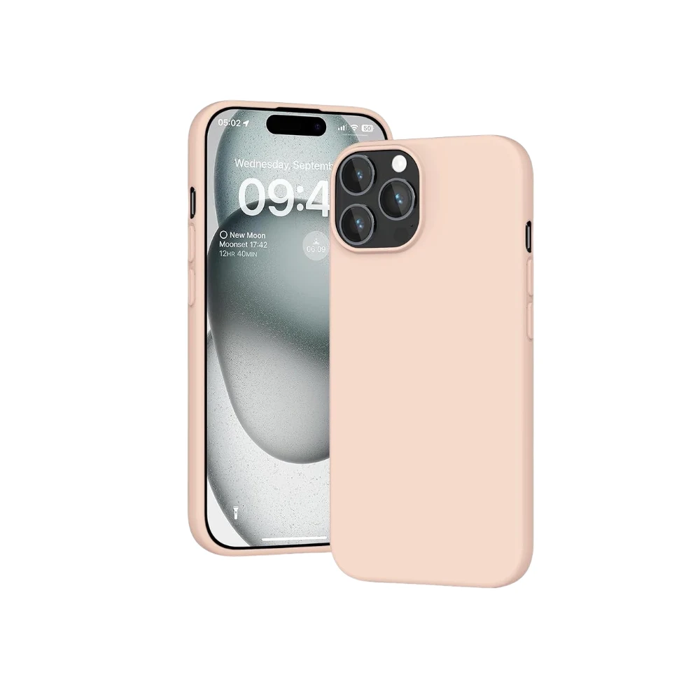 Silicone Case for iPhone 15 Pro / Pro Max, Soft-Touch, Shockproof, DustProof, Antiskid Full Body Armour Phone Cover for Apple iPhone 15 Pro / Pro Max