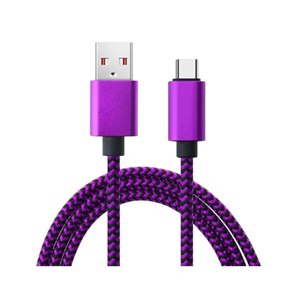 Fast Charger Cable, 6.6 ft USB A to Type C Fast Charging Woven Quick Charger Cord Compatible for Smartphones & Tablets