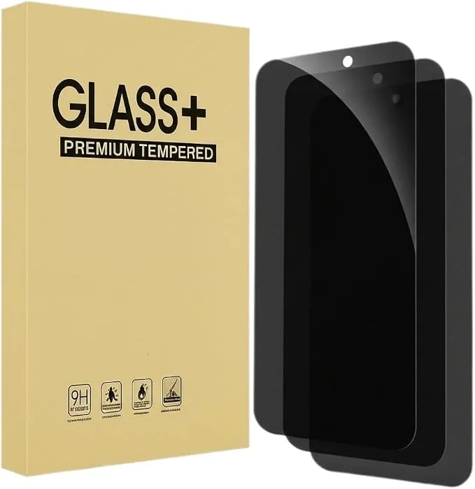 3 Pack Privacy Screen Protector for iPhone 16 Pro& iphone 17 [6.3 inch], Anti Spy Private Tempered Glass Anti-Scratch Case Friendly.