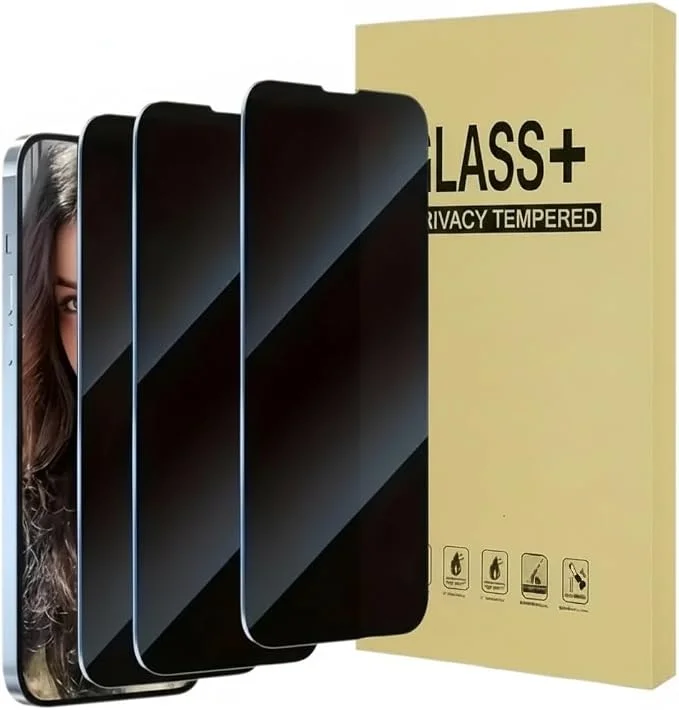 3 Pack Privacy Screen Protectors Designed for iPhone 13 Mini 5.4 inches, Tempered Glass Anti Spy, Anti Scratch, Bubble Free.