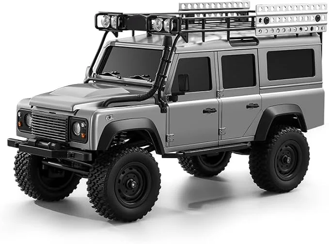 MN-111C 1/18 Scale RC Stone Crawler Truck, 2.4G 4WD Off-Road RC Climbing Car with Two-Speed Transmission, Controllable LED Lights, Independent Suspension for Enthusiasts