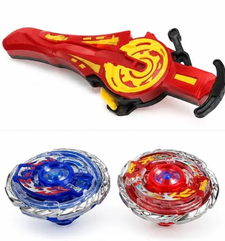 Spinning Top Battle Set with Launcher | Explosive-Style Rotating Tops | Pull-String Starter with Dual Battling Discs | Interactive Competitive Play Toy for Kids Ages 6+