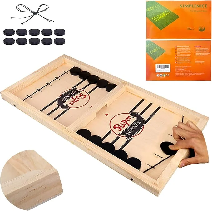 Fast Sling Puck Game , Slingshot Games Toy, Sling Foosball，Paced Winner Board Games Toys, Slingpuck Game for Kids & Adults