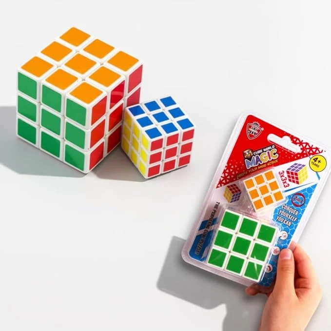 (Combo of 2) 3x3 Speed Cube Stickerless Magic Puzzle | Beginner Speedcube for Kids & Adults | Fast Turning Magic Cube Puzzle Toy | Puzzle Cube Gift for Kids | Stress Relief Puzzle Cube Toy | Rubix