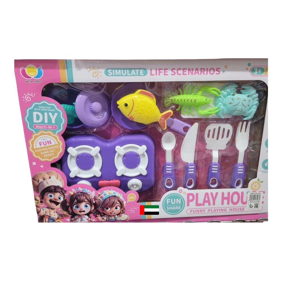 17 Pieces Portable Kitchen Cooking Cookware Pretend Play Set Toys for Girls and Boys