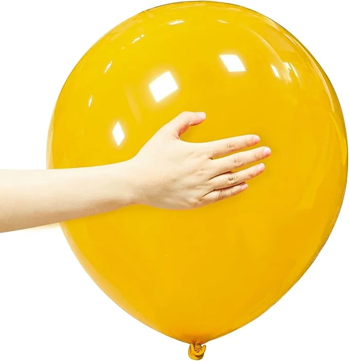 ASIYUHY 18 Inch Yellow Balloons 12 Pack Large Latex Party Balloons Thick Latex Yellow Round Helium Balloon for Wedding Birthday Party Baby Shower Engagement Party Decorations