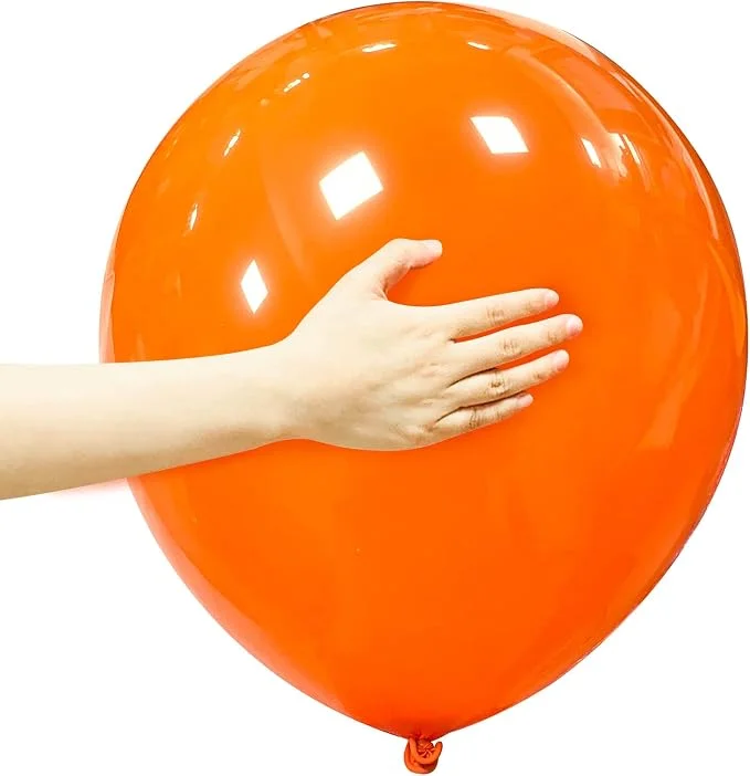 18 Inch Orange Balloons 100 Pack Large Latex Party Balloons Round Helium Balloon for Halloween Birthday Party Anniversary Festival Party Decorations (Orange Balloons 18 inch)