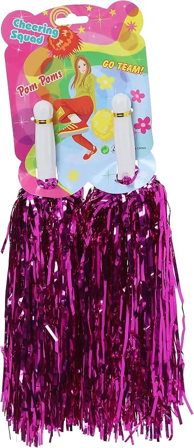 Generic Foil cheerleading pom poms for party and birthday