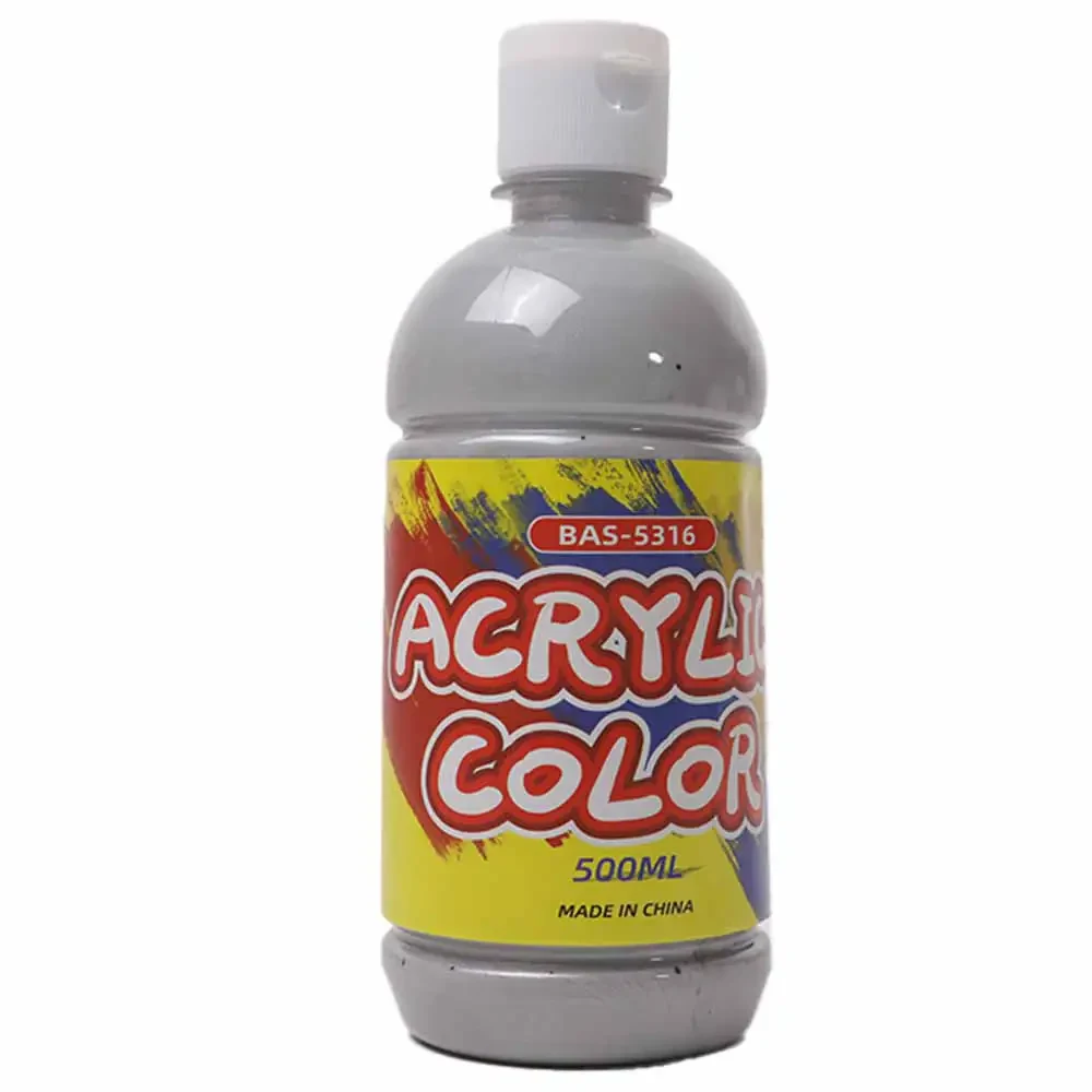 Basic Acrylic Color Bottle, Art and Craft Colors, White Color- 500ml