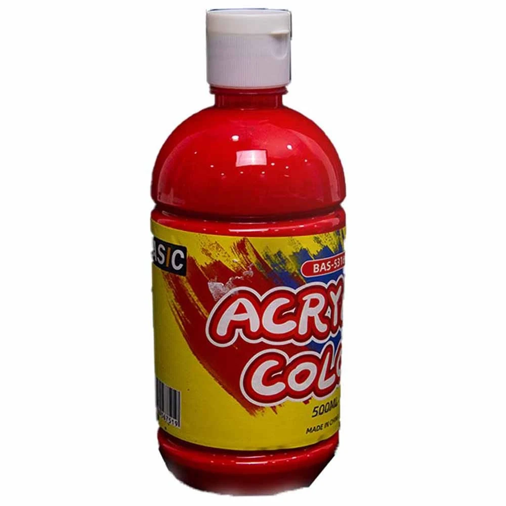 Basic Acrylic Color Bottle, Art and Craft Colors, White Color- 500ml