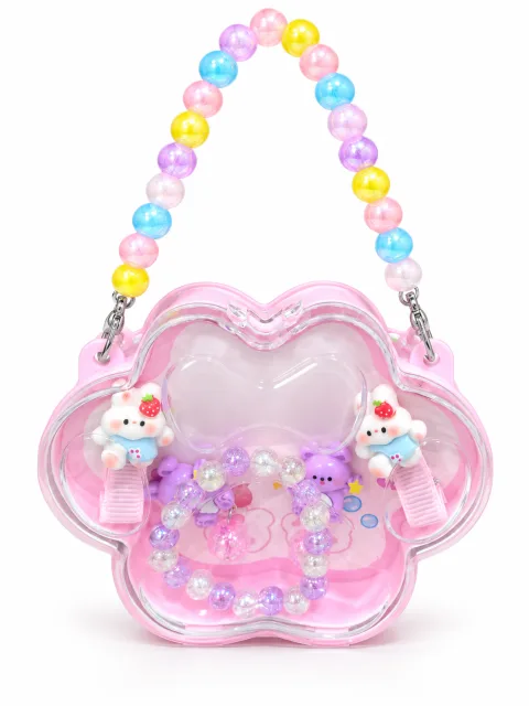 Pink Flower-Shaped Kids Accessory Carry Case.png