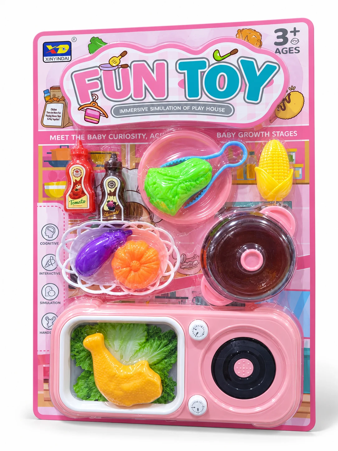 Pink Pretend Kitchen Playset