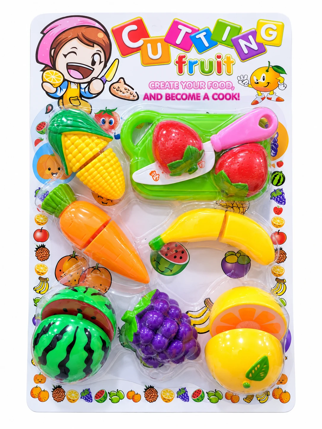 Fruit & Vegetable Cutting Playset