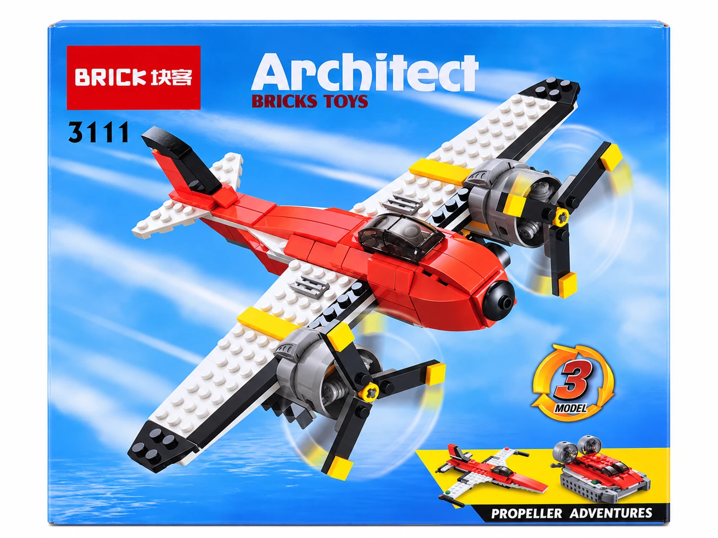 BRICK Architect Propeller Adventures 3-in-1 Building Set – 3111
