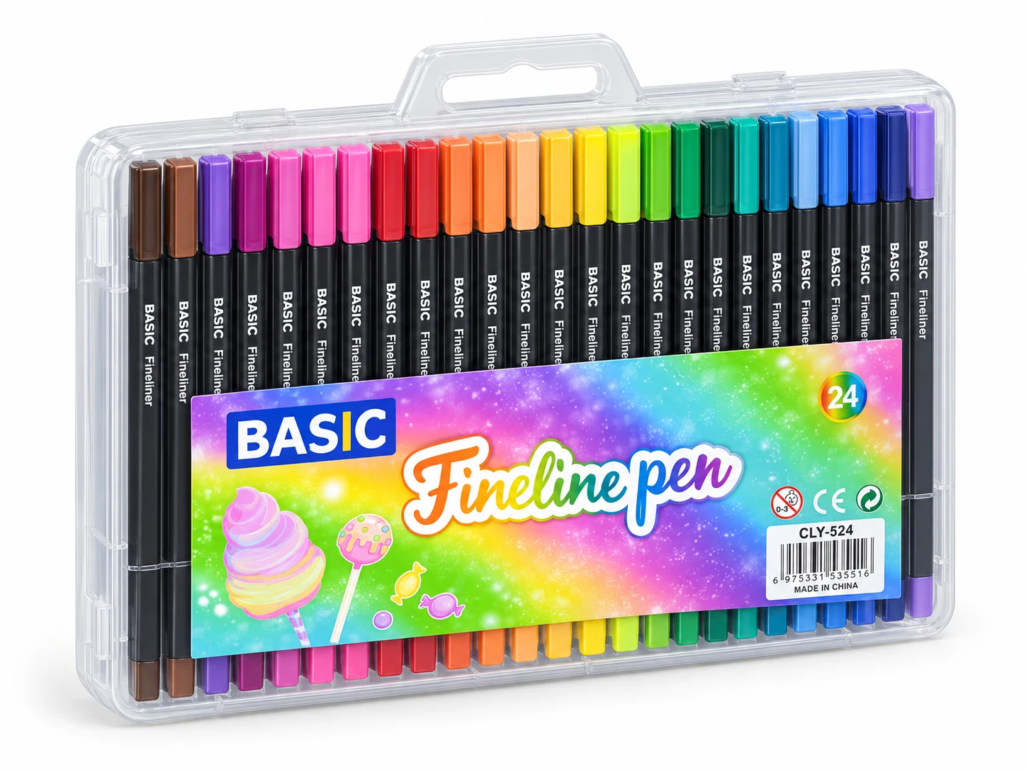 BASIC Fineliner Pen Set – 24 Colours
