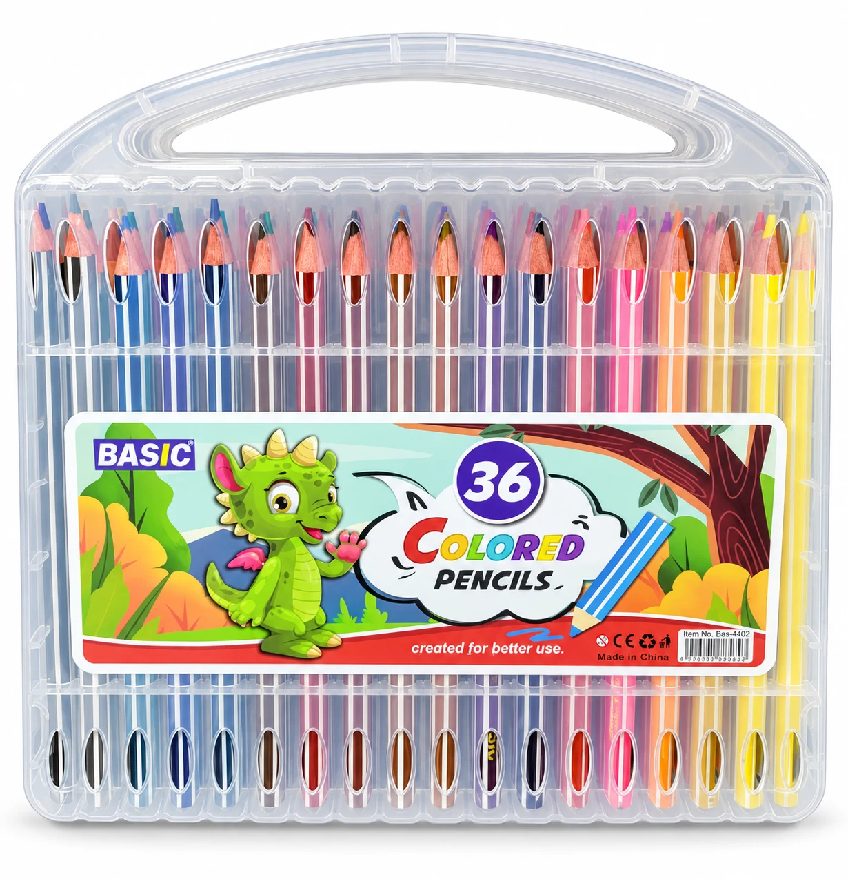 BASIC Colour Pencils – 36 Pieces with Carry Case (BAS-4402)