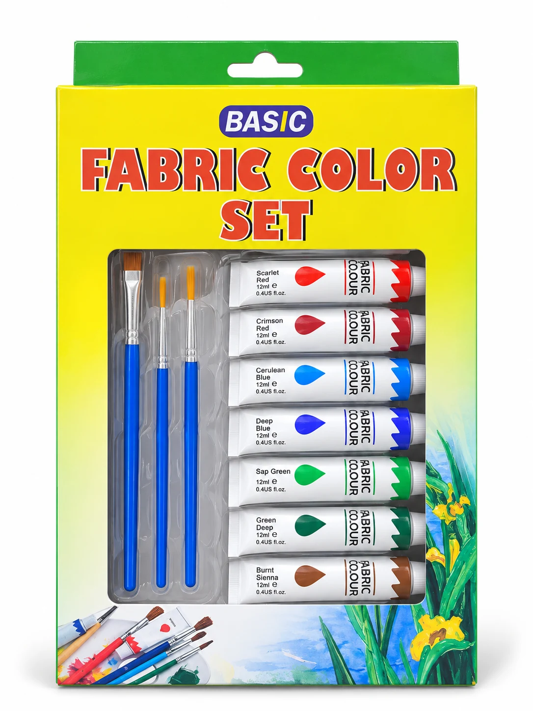 BASIC Fabric Colour Set with Brushes