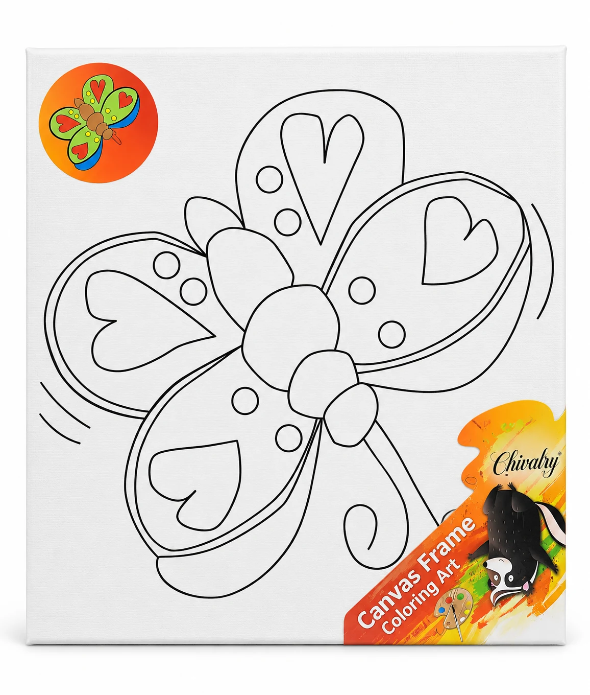 Chivalry Butterfly Colouring Canvas – 25 × 30 cm